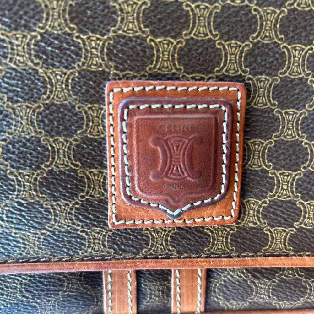 Celine Brown Patterned crossed body